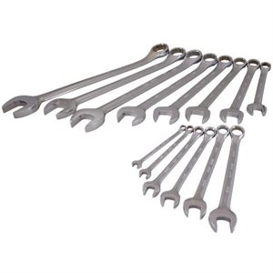 GRAY TOOLS MC214 - ENSEMBLE DE 14 CLÉS 12 PANS MÉTRIQUE FINI CHROMÉ MIROIR