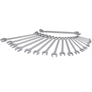 GRAY TOOLS MC219 - ENSEMBLE DE 19 CLÉS 12 PANS MÉTRIQUES FINI CHROMÉ MIROIR ET SATINÉ