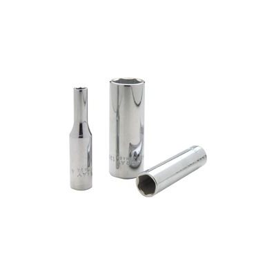 GRAY TOOLS ML614 - 14MM X 1 / 4" DRIVE, 6 POINT DEEP LENGTH, CHROME FINISH SOCKET