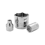 GRAY TOOLS MT8 - 8MM X 3 / 8" DRIVE, 12 POINT STANDARD LENGTH, CHROME FINISH SOCKET