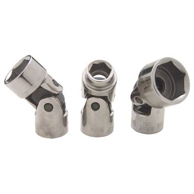 GRAY TOOLS MTF14HA - 14MM X 3 / 8" DRIVE, 6 POINT UNIVERSAL JOINT SOCKET, CHROME FINISH