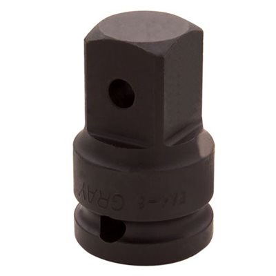 GRAY TOOLS PA7-6 - ADAPTER 1" FEMALE 3 / 4" MALE, BLACK IMPACT