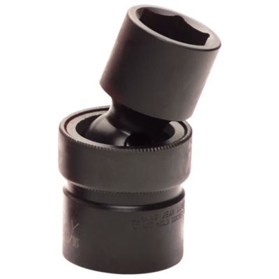 GRAY TOOLS PHU26 - 13 / 16" X 1 / 2" DRIVE, 6 POINT STANDARD LENGTH, UNIVERSAL JOINT SOCKET, BLACK IMPACT