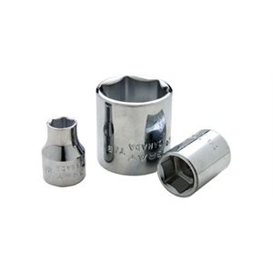 GRAY TOOLS T28 - 7 / 8" X 3 / 8" DRIVE, 12 POINT STANDARD LENGTH, CHROME FINISH SOCKET