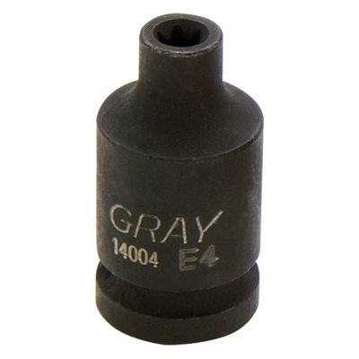 GRAY TOOLS 14005 - PRISE 1 / 4 PO DOUILLES TORX® FEMELLES POUR CLÉ À CHOCS - E5"