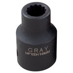 GRAY TOOLS MP16DH - PRISE 1 / 2 PO DOUILLES POUR CLÉ À CHOCS STANDARD MÉTRIQUES 12 PANS - 16MM