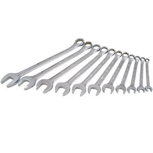 GRAY TOOLS TU11 - ENSEMBLE DE 11 CLÉS 12 PANS SAE FINI CHROMÉ MIROIR