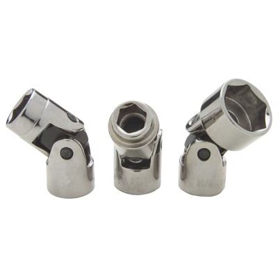 GRAY TOOLS TU220A - 11 / 16" X 3 / 8" DRIVE 6 POINT, STANDARD LENGTH, UNIVERSAL JOINT CHROME SOCKET