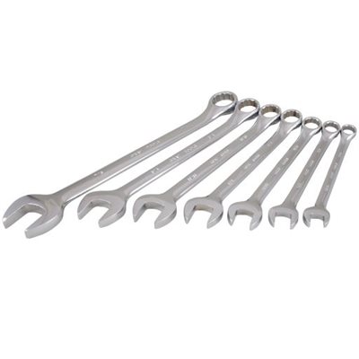 GRAY TOOLS TU7 - ENSEMBLE DE 7 CLÉS 12 PANS SAE FINI CHROMÉ MIROIR