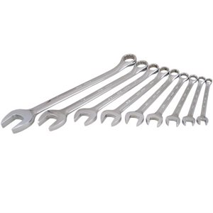 GRAY TOOLS TU9 - ENSEMBLE DE 9 CLÉS 12 PANS SAE FINI CHROMÉ MIROIR