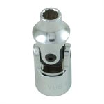 GRAY TOOLS VU14 - 7 / 16" X 1 / 4" DRIVE 12 POINT, STANDARD LENGTH, UNIVERSAL JOINT SOCKET, CHROME FINISH