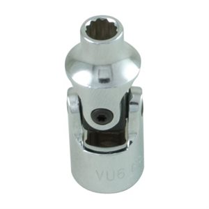 GRAY TOOLS VU10 - 5 / 16" X 1 / 4" DRIVE 12 POINT, STANDARD LENGTH, UNIVERSAL JOINT SOCKET, CHROME FINISH