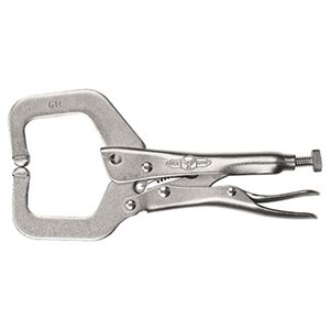 IRWIN VISE GRIP 6R 6 INCH LOCKING C-CLAMP WITH REGULAR TIPS