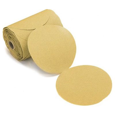 MIRKA 23-314-100 – GOLD PSA VACUUM LINKROLL DISCS, 5", GRIT 100, QTY. 100