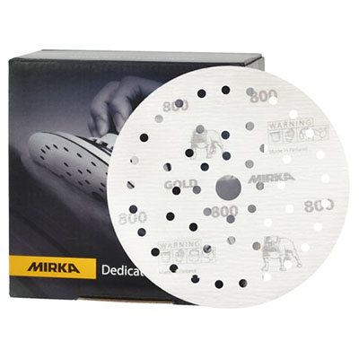 MIRKA 23-3NHF-2000 – GOLD FILM GRIP DISCS, 3", GRIT 2000, QTY. 50