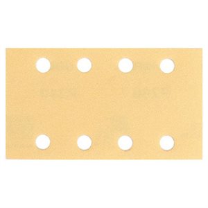 MIRKA 23-635-080 – BANDES AUTOAGRIPPANTS GOLD 8 TROUS D'ASPIRATION, 2-3 / 4" X 7-3 / 4", GRAIN 80, QTÉ. 50