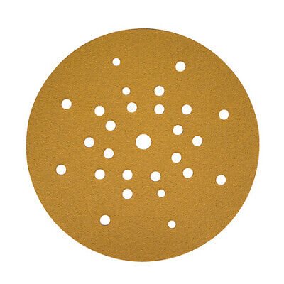 MIRKA 23-648-120RP – GOLD 27 HOLE GRIP VACUUM DISCS, 9", GRIT 120, QTY. 10