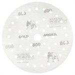 MIRKA 23-6MFF-1000 – DISQUES AUTOAGRIPPANTS GOLD FILM MULTIFIT 50 TROUS D'ASPIRATION, 6", GRAIN 1000, QTÉ. 50