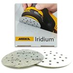 MIRKA 24-3MH-320 – IRIDIUM 20 HOLE GRIP DISCS, 3", GRIT 320, QTY. 50