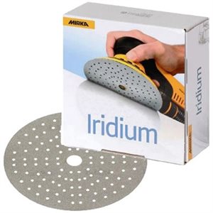 MIRKA 24-5MH-040 – IRIDIUM 89 HOLE GRIP DISCS, 5", GRIT 40, QTY. 50