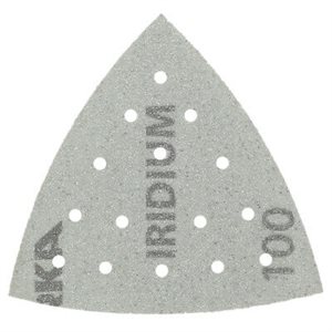 MIRKA 24-620-080 – FEUILLES ABRASIVES DELTA AUTOAGRIPPANTES IRIDIUM 7 TROUS D'ASPIRATION, 3.9" X 6" X 6", GRAIN 80, QTÉ. 50