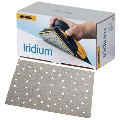 MIRKA 24-641-220 – IRIDIUM 36 HOLE GRIP SHEETS, 3" X 4", GRIT 220, QTY. 50