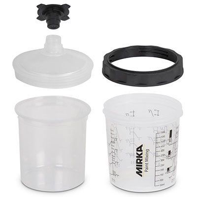 MIRKA 9190170650 – PAINT CUP SYSTEM, FILTER LID 125µM, 650 ML, QTY. 50