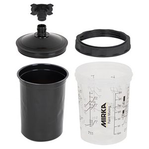 MIRKA 9190171650 – PAINT CUP SYSTEM UV, FILTER LID 125µM, 650 ML, QTY. 50