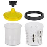 MIRKA 9190172180 – PAINT CUP SYSTEM 180ML, FILTER LID 190µM, QTY. 50