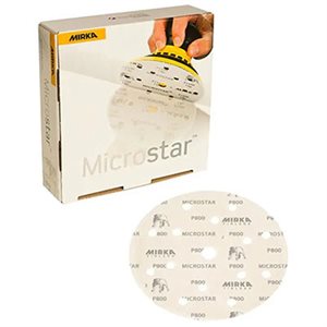 MIRKA FM-608-1000 – MICROSTAR FILM BACKED GRIP DISCS, 3", GRIT 1000, QTY. 50