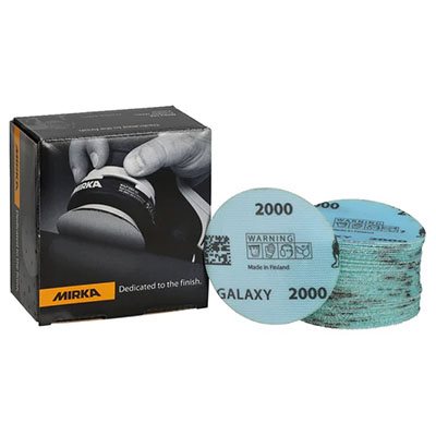 MIRKA FY-608-220 – GALAXY 3 IN GRIP DISCS, GRIT 220, QTY. 50 / PKG