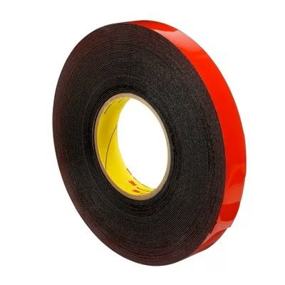 3M 7000050068 – AUTOMOTIVE ACRYLIC PLUS ATTACHMENT TAPE 06383, BLACK, 7 / 8 IN X 20 YD, 45 MIL