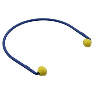 3M 7000052716 – PROTECTEUR D’OREILLE À ARCEAU E-A-R(MC) CAPS, MODÈLE 200, 321-2101, BLEU / JAUNE, 100 PAIRES / CAISSE