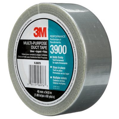 3M 7100029108 – RUBAN POUR CONDUITS À USAGES MULTIPLES, 3900, ARGENT, 48 MM X 55 M (1,89 PO X 60 V), 24 / CAISSE