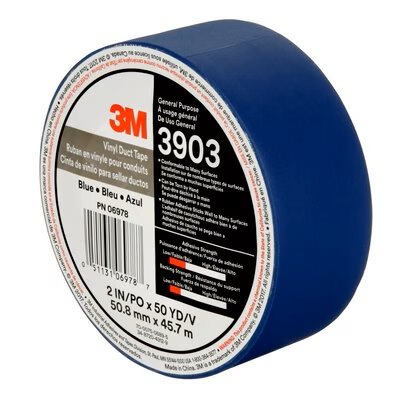 3M 7100155016 – 3M™ VINYL DUCT TAPE, 3903, BLUE, 2 IN X 50 YD (50.8 MM X 45.7 M), 24 PER CASE