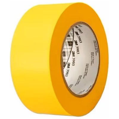 3M 7000124787 – VINYL DUCT TAPE, 3903, YELLOW, 7.3 MIL (0.19 MM), 49 IN X 50 YD (124.5 CM X 45.7 M)