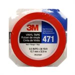 3M 7100044933 – RUBAN EN VINYLE 3M(MC), 471, ROUGE, 1,3 CM X 32,9 M X 0,1 MM (0,5 PO X 36,0 V X 5,2 MIL)