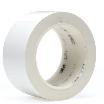 3M 7000028853 – VINYL TAPE, 471, WHITE, 2.0 IN X 36.0 YD X 5.2 MIL (5.1 CM X 32.9 M X 0.1 MM)