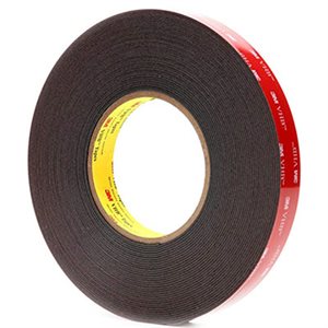 3M 7000028997 – VHB™ ACRYLIC FOAM TAPE, 5952, BLACK, 0.8 IN X 36.0 YD X 45.0 MIL (1.9 CM X 32.9 M X 1.1 MM)