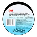 3M 7000028962 – GENERAL PURPOSE VINYL TAPE, 764, BLACK, 2.0 IN X 36.0 YD X 5.0 MIL (5.1 CM X 32.9 M X 0.1 MM)