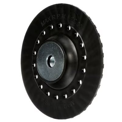 3M 7000139387 – TAMPON D’APPOINT POUR DISQUES EN FIBRE AVEC ÉCROU DE RETENUE, PP5006MSSH, NOIR, 152,4 MM (6 X 5 / 8 PO – 11)