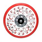 3M 7100037832 – HOOKIT™ CLEAN SANDING LOW PROFILE DISC PAD, 20353, RED, 5 IN X 3 / 8 IN (127 MM X 9.52 MM), 44 HOLES