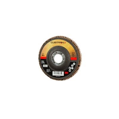 3M 7100085781 – DISQUE À LAMELLES CUBITRON(MC) II, 967A, FIXATION GÉANTE DE TYPE 27, 40+, POIDS Y, 4 1 / 2 X 7 / 8 PO