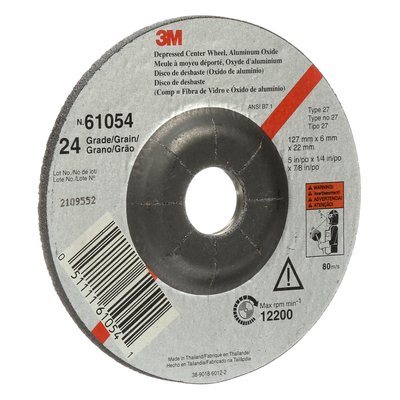 3M 7000120232 – DEPRESSED CENTRE WHEEL, 5 IN X 1 / 4 IN X 7 / 8 IN, TYPE 27, GRADE 24