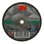 3M 7100138406 – MEULE À TRONÇONNER ARGENT, 87457, T1, NOIRE, 76,2 X 1,02 X 6,35 MM (3 X 0,04 X 1 / 4-28 PO)