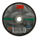 3M 7100139208 – SILVER CUT-OFF WHEEL, 87458, T1, BLACK, 3 IN X 0.04 IN X 3 / 8"-24 (7.62 CM X 1.02 MM)