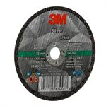 3M 7100139208 – SILVER CUT-OFF WHEEL, 87458, T1, BLACK, 3 IN X 0.04 IN X 3 / 8"-24 (7.62 CM X 1.02 MM)