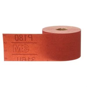 3M 7000119928 – ROULEAU DE FEUILLES ABRASIVES ROUGE DOTÉE DU SYSTÈME DE FIXATION STIKIT(MC), 316U, 01685, GRAIN P180, 6,9 CM X 22,86 M (2 3 / 4 PO X 25 V)