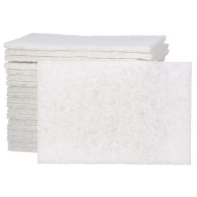 3M 7000000727 – SCOTCH-BRITE™ LIGHT CLEANSING HAND PAD 7445, HP-HP, NEPHELINE SYENITE SUPER FINE, WHITE, 6 IN X 9 IN (15.24 CM X 22.86 CM), 20 / INNER, 60 / CASE