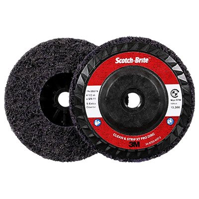 3M 7100175520 – SCOTCH-BRITE™ CLEAN AND STRIP XT PRO EXTRA CUT DISC, T27, A XCS, QUICK CHANGE, 4 1 / 2 IN X 5 / 8 IN-11 (114.3 MM X M18 X 2)